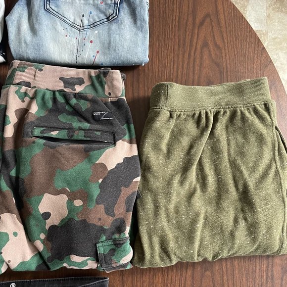 LOT OF 8 MEN'S PANTS JEANS SWEATPANTS JOGGERS SIZE 36 38 LARGE - Picture 6 of 9